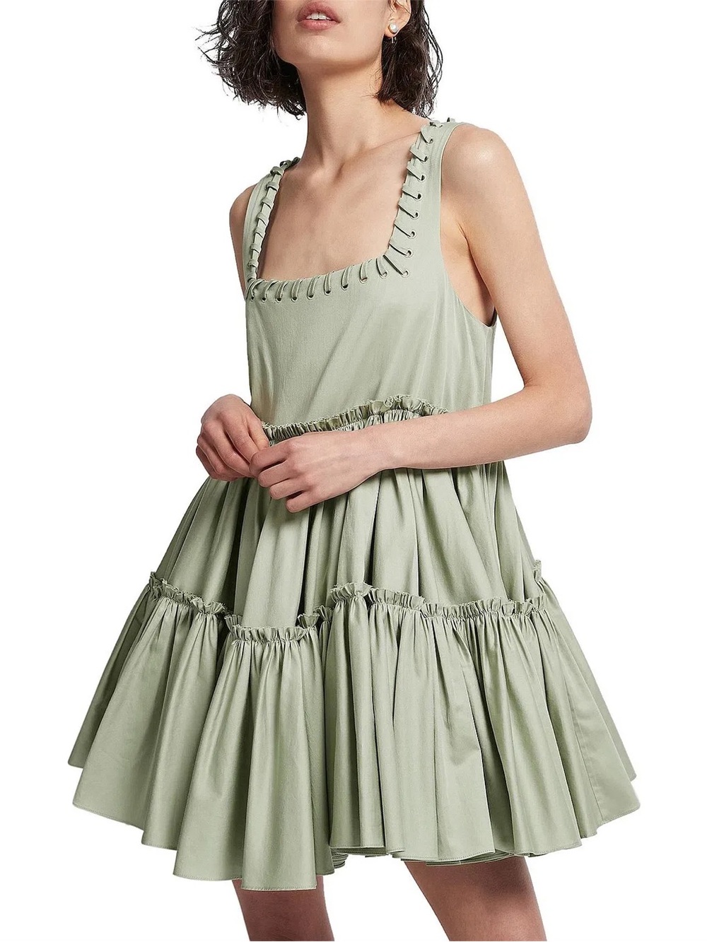 Aje Hushed Mini Dress in Bamboo Green (AUS 6) - Worn Once